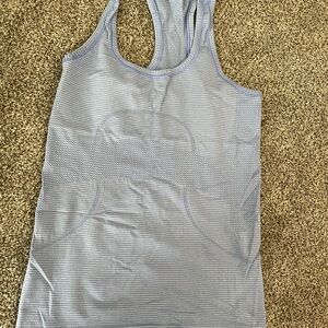 Lululemon Swiftly Blue Striped Tank Top